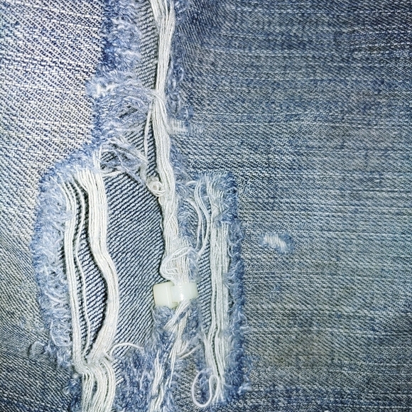 Machine Disressed Low Rise Straight Jeans 29 - Picture 7 of 9